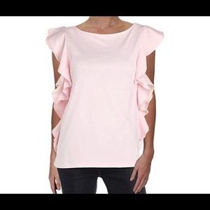 Lauren Ralph Lauren Cotton Ruffled Top